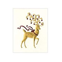Caspari Reindeer Gift Enclosure Cards, 20 with Envelopes