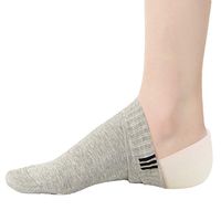 XGXQBS Gel Heel Cup, Shock Height Increase Insole Gel Heel Cushion Insert for Plantar Fasciitis, Sever's Disease and Heel Pain Relief-a Small