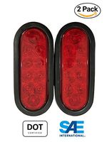 MAXXHAUL 80684 6" Submersible Oval LED Stop/Turn Trailer Tail Light, 2 Pack