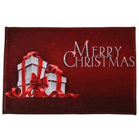 Fullfun 40 x 60cm Non-Slip Doormat Christmas Style Santa Claus Kitchen Bathroom Carpet (L)