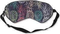 Sleep Mask Retro Pineapple Tropical Fruit Printed Sleep Eye Masks Blackout Adjustable Head Strap Night Blindfold for Women Men Night Sleeping, Travel, Nap