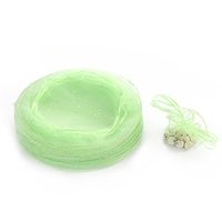 Dealglad 100pcs 25cm Round Drawstring Organza Jewelry Candy Pouch Christmas Wedding Party Favor Gift Packaging Bags (Light Green)