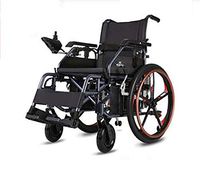 TX Electric Handle Foldable Portable Travel Wheelchair Super Lightweight Disabled Elderly, Endurance 20Km, Lithium Battery,A