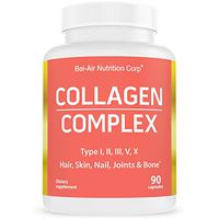 Bel-Air Collagen Complex (Premium Collagen Peptides Type I, II, III, X) Anti-Aging; Supports Joint, Bone and Cartilage Health