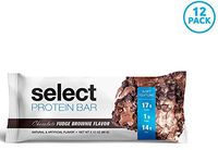 PEScience Select Low Carb Protein Bar, Chocolate Fudge Brownie, Gluten Free and Low Sugar, Case of 12 Bars