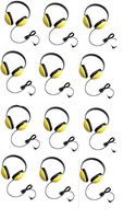 Califone 2800-YL Listening First Headphones in Yellow (Set of 12)