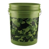 Leaktite 5glcmo Green Camouflage Bucket, 5 Gallon (Pack of 10)