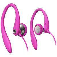 Philips SHS3200PK/37 Flexible Earhook Headphones, Pink