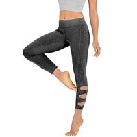 The Last Day Women Leggings, Neartime Sexy High Waist Skinny Yoga Pants Fitness Sports Mid-Calf Pencil Trousers (M, Gray)
