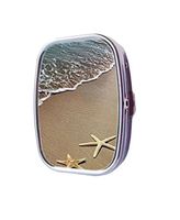 We and You Beach Starfish Theme Customized Pill Box case Holder Durable Stainless Steel Box case Gift for Pocket or Purse