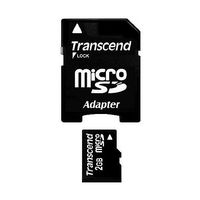 Transcend 2GB MicroSD Secure Digital Flash Memory Card with SD Adapter