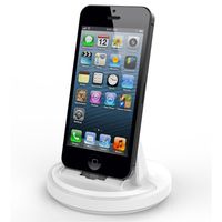 RND Apple Certified Lightning to USB dock for the iPhone (6 / 6 Plus / 6S/ 6S Plus/ 5 / 5S / 5C) or iPod Touch Data Sync and Charge 8-Pin Dock. Compatible with some phone cases. (White)