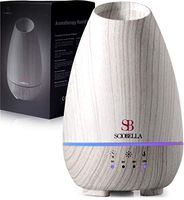 Sciobella Essential Oil Diffuser for Large Room Ultrasonic Aromatherapy & Cool Mist Humidifier Combo with Touch Switch, 4 Timer 7-Color LED Light and Water-less auto safety Shut off