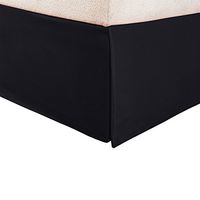 Microfiber 1500 Egyptian Quality Pleated Bed Skirt 14" Drop/Twin/ Black