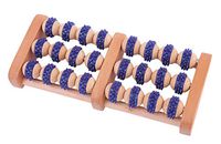 Dual Foot Massager Roller - Relaxation Foot Pain, Plantar Fasciitis & Stress Relief - The Original - Shiatsu Acupressure