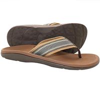 IRSOE Plantar Fasciitis Men's Sandals Arch Support Orthotic Thong Flip Flops for Flat Feet/Heel Pain, Slippers Sandal for Beach/Casual/Indoor Brown