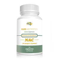 Pure Nootropics - N-Acetyl L-Cysteine (NAC) 500 mg Capsules | 90 Veg Cap Value Pack | Antioxidant Glutathione Support for Brain and Cellular Health | Liver Detox and Anti Inflammation Supplement