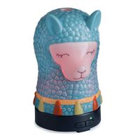 Airomé Llama Glass Essential Oil Diffuser for Kids, Tween and Teens|100 mL Humidifying Ultrasonic Aromatherapy Diffuser 8 Colorful LED Lights, Intermittent & Continual Mist Auto Shut-Off, Blue