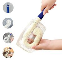 REAMIC Long Bottle Cleaning Brush,Multi-Function Household Tools for Decanters,Goblets,Glasses,Cups,Stemware,Coffee Pot,Etc. (blue,1pack))
