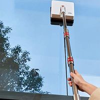 LZH FILTER Double Side Glass Cleaner, Window Clean Brush, Window Cleaner, 2 in 1 Window Cleaner, Multi-Purpose Window Scrubber Kit, Glass Cleaner