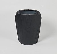 2 Solid Black Kwik-Covers 55 Gallon Custom Fit Garbage Trash Can Cover
