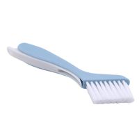 Iumer 2 in 1 Window Track Cleaning Brushes Plastic Hand Held Groove Gap Cleaning Tools Foldable Long Handles,Blue