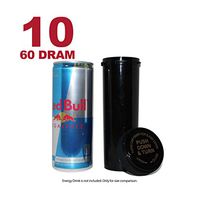 W Gallery 10 Black 60 Dram Reversible Cap - Airtight Smell Proof Vials - Plastic Medical Grade Prescription Bottles for Pills Herbs Flowers Supplements, Bulk Pack, Not Glass Jars