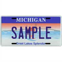 Your Name Your State Custom Metal License Plate - Choose from All 50 States (Michigan Bridge, 6" x 12" Super Thick (.045"))