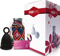 Period Mate Menstrual Cup All Colors and Sizes (Black, Large Menstrual Cup)
