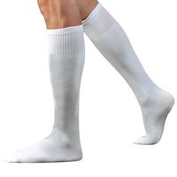 Napoo Men Long Socks Over Knee High Sport Sock Baseball Hockey Football Soccer (White)