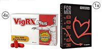 VigRX Plus Male Enhancement Supplement 60 Tablets (4 Box) with Hot Rod Loaded Vigorgen Results for Men 10 Capsules (1 Box)