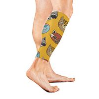 Calf Guard Sleeves Cute Animals Yellow Sports Calves Guards Sleeves for Running, Basketball, Baseball, Football