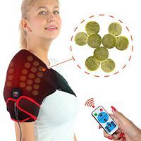 CREATRILL Jade Infrared Shoulder Heating Pad for Pain Relief, Auto Off Far Infrared Therapy Electric Heated Wrap Brace for Shoulder Injuries Blade Pain, Arthritis, Tendinitis, Frozen Shoulder,(XL/XXL)