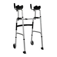 SSLW Wheeled Walker Aluminum Folding Walking Frame Walking Mobility Aid Height Adjustable Light Folding Wheel