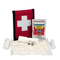 Climber's Blood Stopper First Aid Kit with Wound Seal Kit, Fabric Pouch - Emergency Kit Trauma Kit First Aid for Business,Outdoor and Travel Medicine Kit