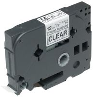 Brother 1/2 Inch x 26.2 Feet Black on Clear Tape with Super Strong Adhesive (TZ-S131)