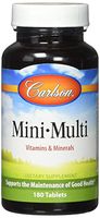 Carlson Mini-Multi, Essential Vitamins & Minerals, 180 Small Tablets