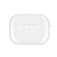 Frosted Clear Crystal Solid Color Waterproof Soft TPU Wireless Earphone Case, Anti-Lost Protective Cover Skin Case for AirPods Pro/3, Shock Absorbing Design & Charging Hole & Portable Key Chain