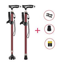 HFENGHUANG Retractable Walking Stick with LED Lighting and Shockproof Walking Stick with Adjustable Height