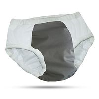 Adult Reusable Cloth Diaper with Heavy Absorbency (Medium, Slate)