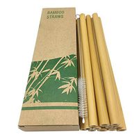 XINdream Natural Bamboo Straws, Reusable Environmental Smooth Protection No Pollution Recyclable Replacement Plastics Zero Waste Degradable Warm Cold Drinking Party Straw