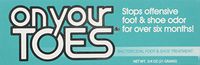On Your Toes Foot Bactericide Powder - Eliminates Foot Odor for Six Months, 21 grams (One Pack)