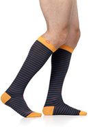 VIM & VIGR Nylon 15-20 mmHgCompression Socks for Women & Men (Clay, Teal & Orange, Small)