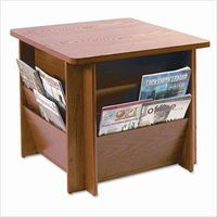 Table with Literature Racks (Medium Oak)