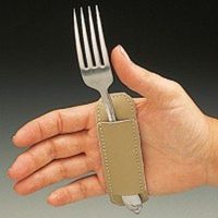 Universal Leather ADL Cuff with Elastic Strap(Size=Medium) by North Coast Medical