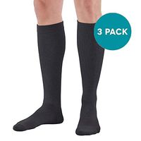 Ames Walker AW Style 632 Diabetic 8 15 mmHg Knee High Socks (3 Pack) MD White