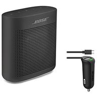 Bose Soundlink Color II Soft Black Bluetooth Speaker & Car Charger Bundle