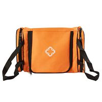Empty First Responder Bag - Orange First Aid Bag for Medics, EMTS, Emergency Medical Bag, 12.5 x 5 x 8.5 Inches