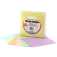 Hygloss Products HYG88269BN Tissue 5" Squares, Pastels, 480/PK, 4 Packs/CT