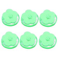 Portable Washer Lint Catcher, SUJING Reusable Washing Machine Lint Trap Mesh Bag Hair Filter Net Pouch Washer Hair Catcher (6PCS - Green)